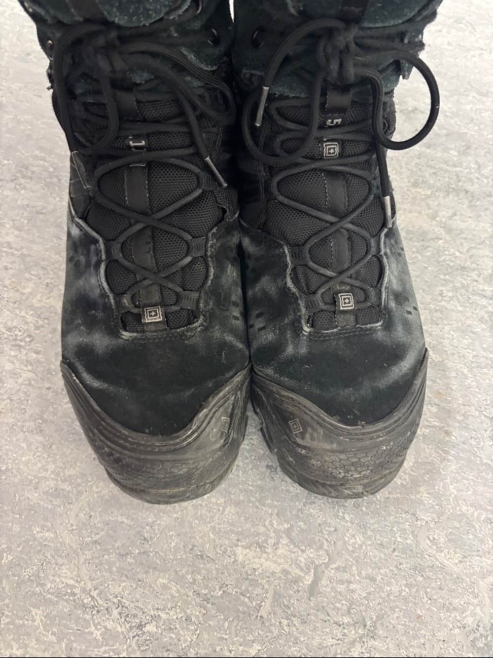 Black Lace-Up Work Boots, 5.11